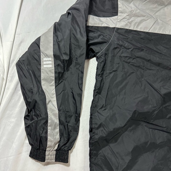 VINTAGE Y2K ADIDAS WINDBREAKER 1/4 ZIP GRAY AND BLACK 2000s - Picture 5 of 15